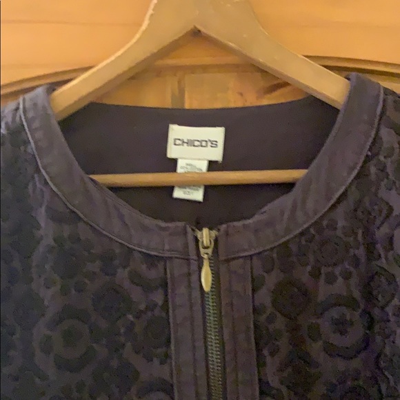 Chico’s chocolate color blazer, size 1 - Picture 2 of 6